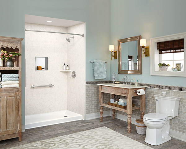 Thunder Oak Smooth 84 with Tub and Curtain